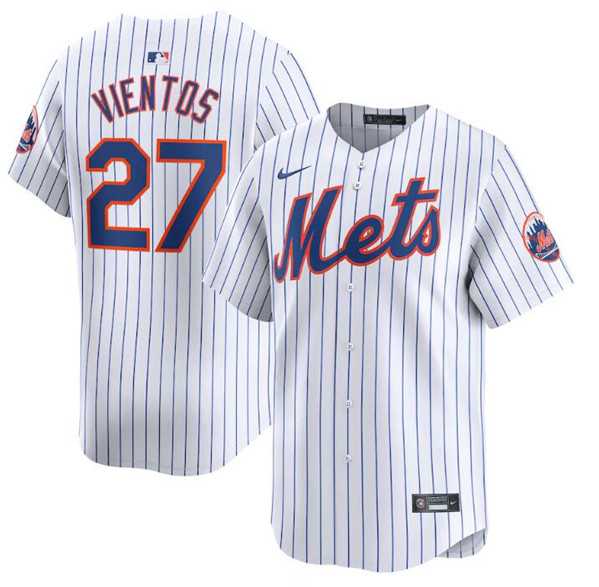 Men's New York Mets #27 Mark Vientos White 2024 Home Limited Stitched Baseball Jersey Dzhi,We sell and wholesale Men's New York Mets #27 Mark Vientos White 2024 Home Limited Stitched Baseball Jersey Dzhi on line form chian!